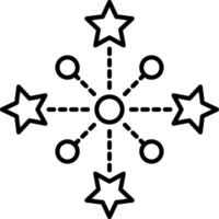 Fireworks Line Icon vector