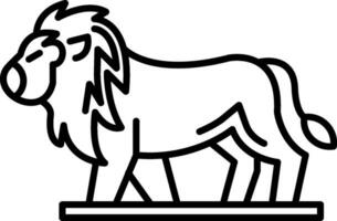 Lion Line Icon vector