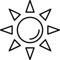 Sun Line Icon vector