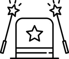 Magic Trick Line Icon vector