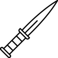 Dagger Line Icon vector