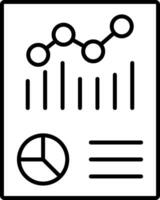 Graphical Report Line Icon vector