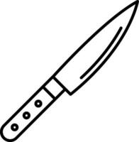 icono de línea de cuchillo vector