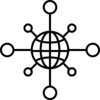 Networking Line Icon vector