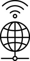 Global Line Icon vector