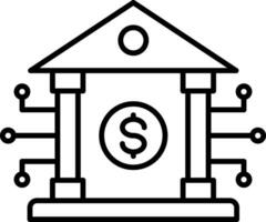 Banking System Line Icon vector