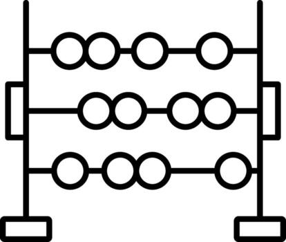 Abacus Line Icon vector