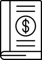 Accounting Book Line Icon vector