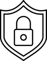 Shield Line Icon vector