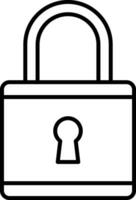 Locked Line Icon vector