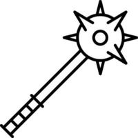 Mace Line Icon vector