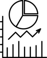 Pie Chart Line Icon vector