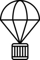 Parachute Line Icon vector