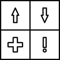 Swot Analysis Line Icon vector