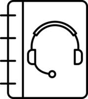 Notebook Support Line Icon vector