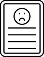 icono de línea de queja vector