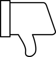 Dislike Line Icon vector