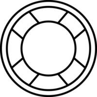 Lifebuoy Line Icon vector