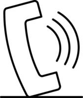 icono de línea de llamada telefónica vector