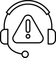 Trouble Support Line Icon vector