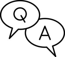 Question And Answer Line Icon vector