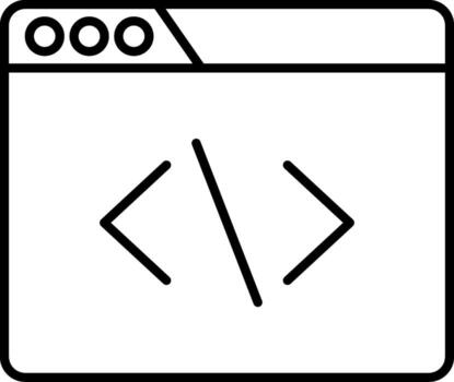 desarrollar línea icono vector