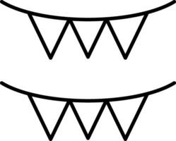 Garland Line Icon vector