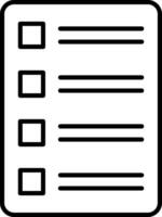 Task List Line Icon vector