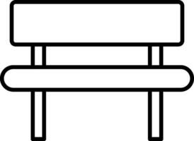 Bench Line Icon vector