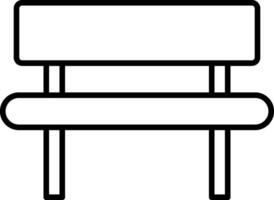 Bench Line Icon vector