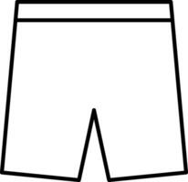 icono de línea de pantalones cortos vector