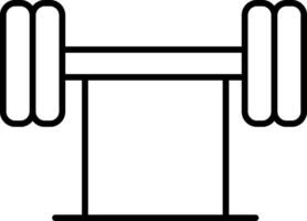 Barbell Line Icon vector