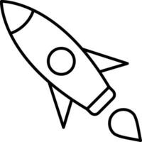 Rocket Line Icon vector