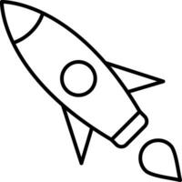 Rocket Line Icon vector