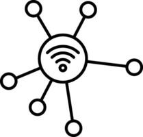Network Line Icon vector
