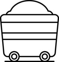 Wagon Line Icon vector