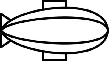 Zeppelin Line Icon vector