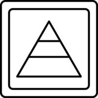 Pyramid Line Icon vector
