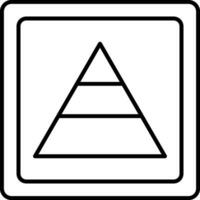 Pyramid Line Icon vector