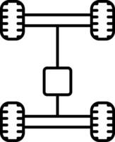 Axletree Line Icon vector