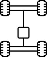 Axletree Line Icon vector