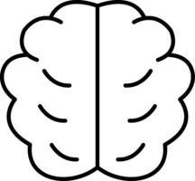 icono de la línea del cerebro vector