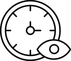 Time Tracking Line Icon vector