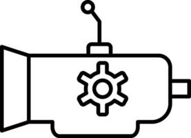 Gearbox Line Icon vector