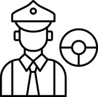 Driver Line Icon vector