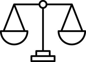 Scales Line Icon vector