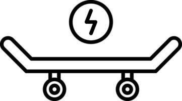 Skateboard Line Icon vector