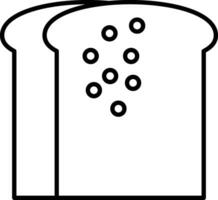 Toast Line Icon vector