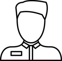 Bellboy Line Icon vector