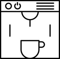 Coffe Maker Line Icon vector